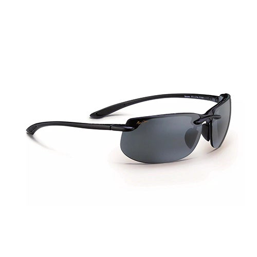 Maui Jim - Banyans Polarized Sunglasses Gloss Black Frame Neutral Gray Lens  - 미국 - Giftpack